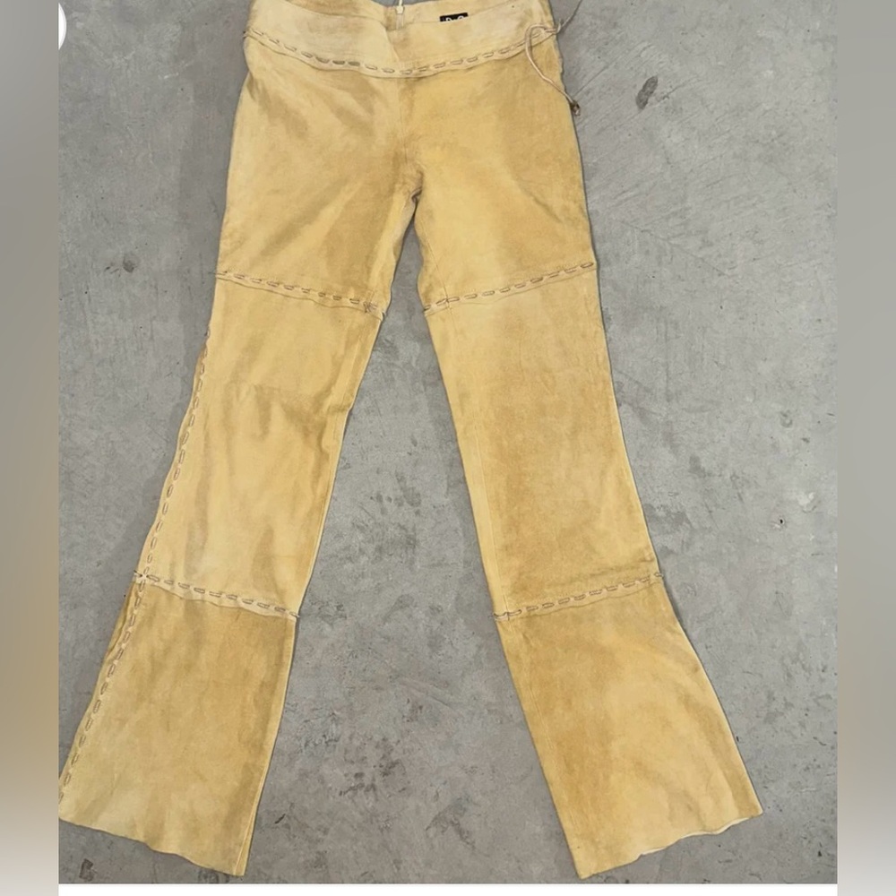 D&G Suede Vintage  Flared Pants  Sz XS USA